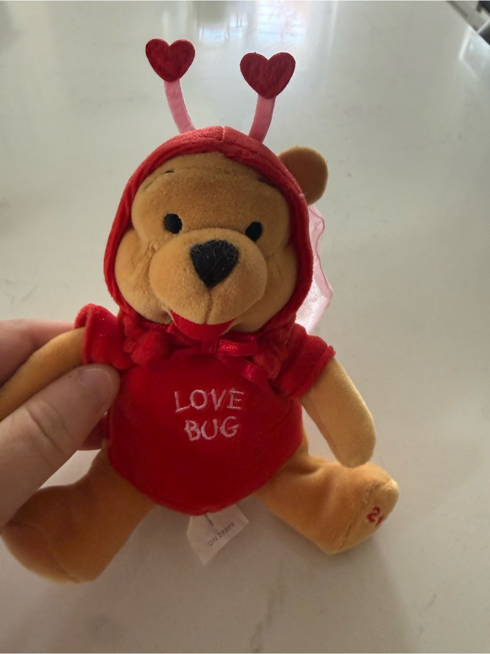 Vintage Disney Winnie the Pooh Love Bug Plush